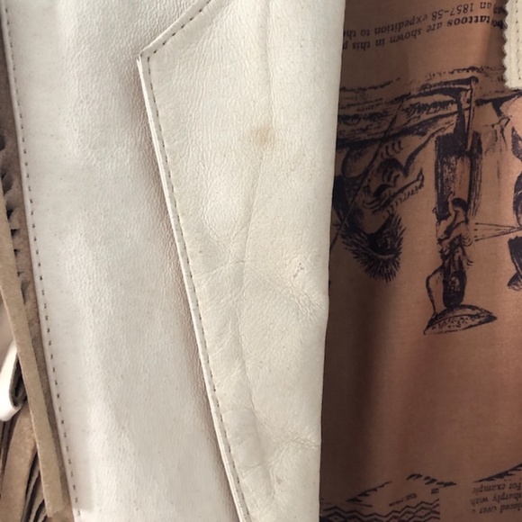 Vintage Leather Tassel Jacket - Tan - Picture 6 of 16